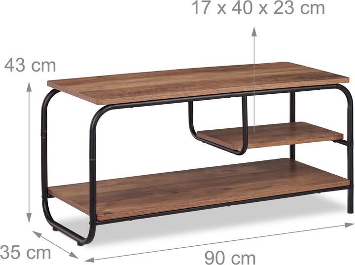 Actual product image Relaxdays TV Stand with Shelf (90 x 35 x 43 cm)