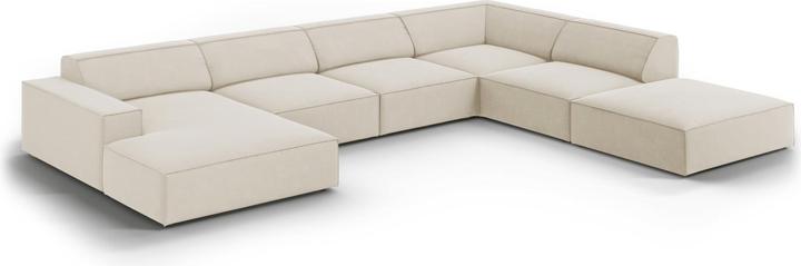 Actual product image Micadoni Velvet Panoramic Right Corner Sofa, "Jodie", 7 Seats, 364x262x70Made in Europe (Sofa landscape)