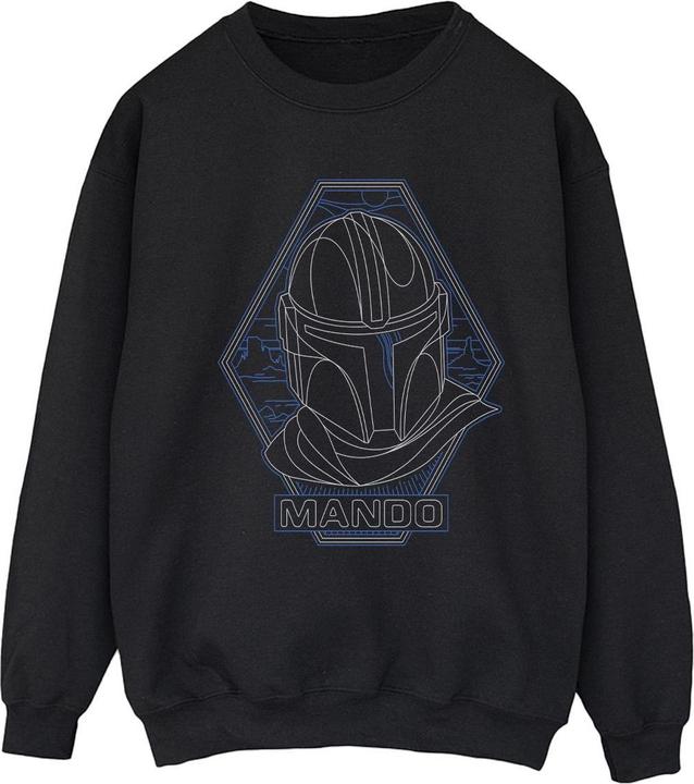 Immagine prodotto Star Wars The Mandalorian Outline Helm Diamond Felpa Donna (XL)