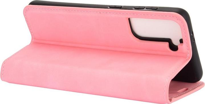 Actual product image Cover-Discount Galaxy S21 - Silky Stand Flip Case Cover pink (Samsung Galaxy S21)