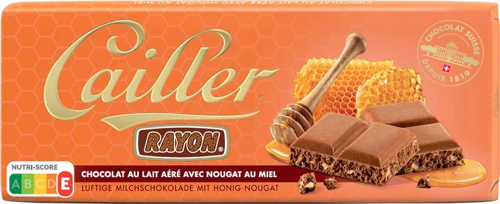 Produktbild Cailler Rayon Tafelschokolade Luftige Milchschokolade mit Honig-Nougat (100 g)