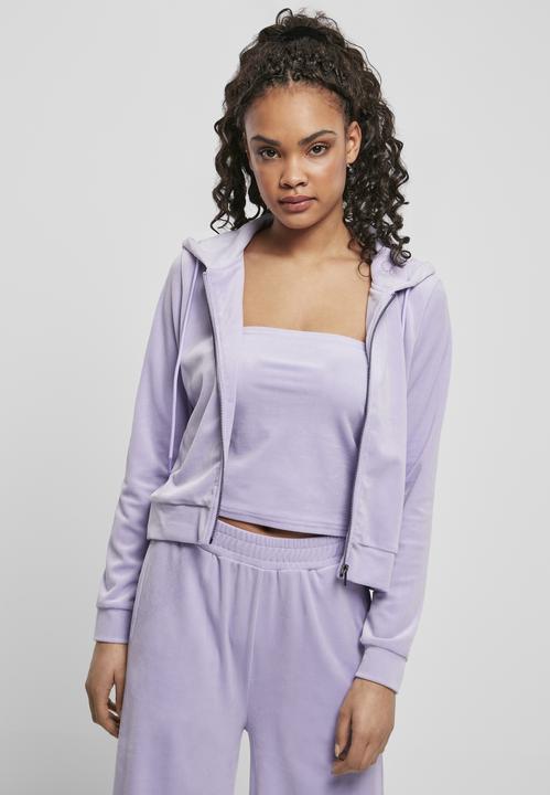 Immagine prodotto Urban Classics Felpa corta da donna con cappuccio in velluto (XL)