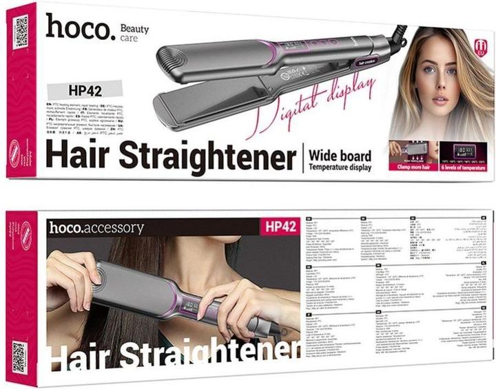 Immagine prodotto Hoco Other electric straightening hair with digital display HP42 gray (Piastra per capelli)