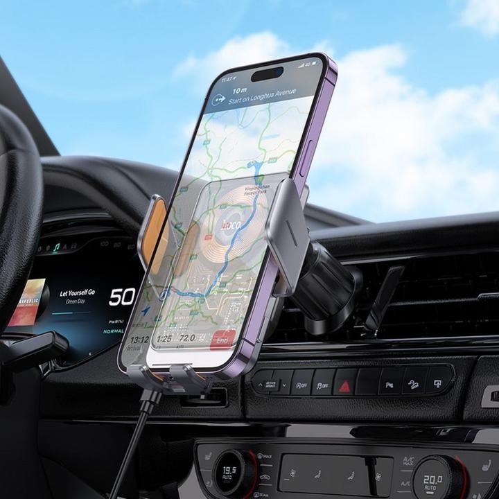 Image du produit Hoco 2 en 1 QI sans fil Fast Charge Support de charge pour voiture