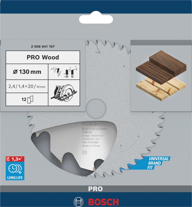 Produktbild Bosch Professional Zubehör PRO Wood Kreissägeblatt, 130 x 2.4 x 20 mm