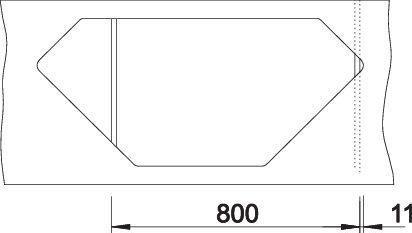 Image du produit Blanco Zia 9 E (Éviers à poser, 93 cm, 51 cm)