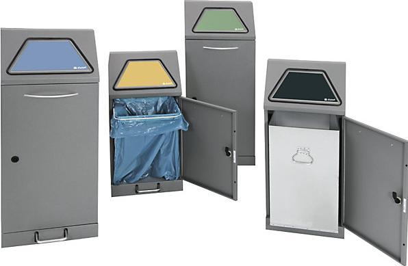 Immagine prodotto kaiserkraft Sistema di raccolta dei rifiuti riciclabili, sportello di accesso a pedale (45 l)