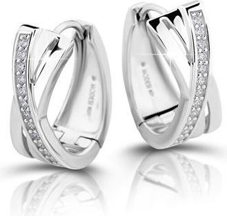 Actual product image Modesi Elegant silver round earrings M23079