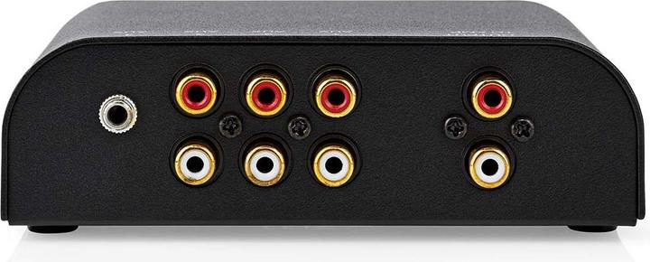 Image du produit Nedis Commutateur audio analogique | 4 port(s) | Connexions - Entrée : 1x entrée audio 3,5 mm / 3x (2 (Analogique -> Numérique)