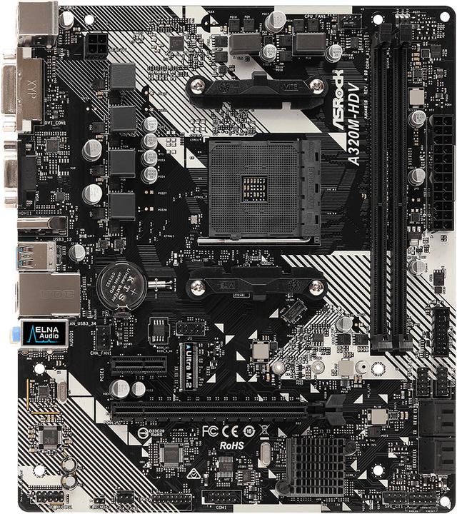 AsRock A320M-HDV R4.0 (AM4, AMD A320, mATX)