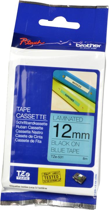 Actual product image Brother Tze-531 (1.20 cm, Blue, Black)