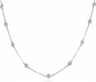 Agato Charming silver necklace with zircons AGS1585/47