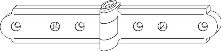 Actual product image Maco RUSTICO ridge moulding tape for folding shutters, shutter spacing 13 mm, black (14068)