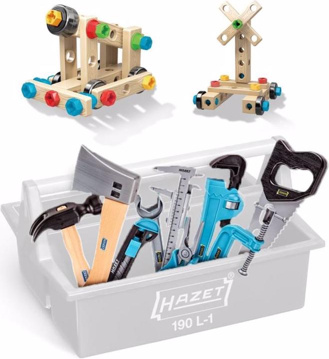 Immagine prodotto HAZET Giocattoli per bambini serie di utensili JUNIORTOOL1 ∙ Numero utensili: 61