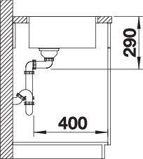 Actual product image Blanco Andano 450-IF (Top-mounted sink, 45 cm, 44 cm)
