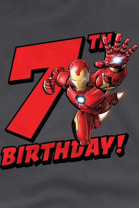 Produktbild Iron Man TShirt 7. Geburtstag (140)