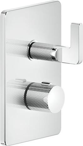 Actual product image Gessi Inciso shower finished installation set, for UP thermostatic mixer, outlet left and right, for