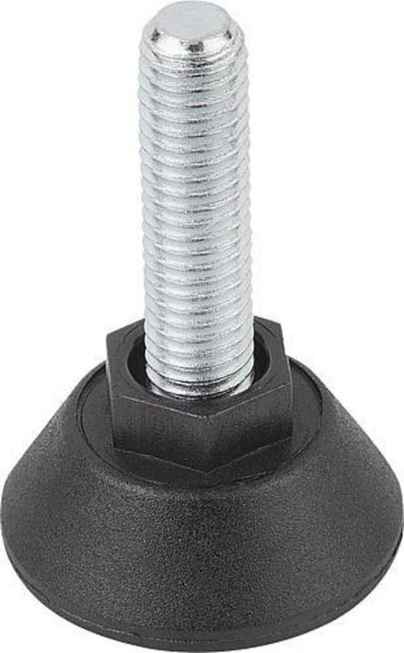 Actual product image Kipp Levelling foot, K0675, polyamide, round, with hexagon