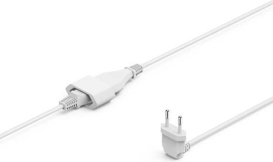 Productafbeelding Hama Verlengkabel met haakse Eurostekker, voor binnenshuis, 3 m, wit (3 m)
