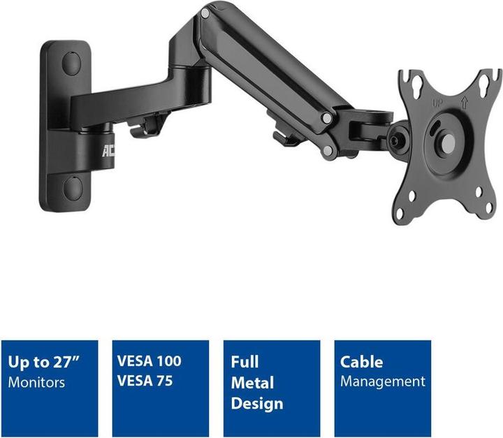 Produktbild Monitor wall mount with gas spring, 1 screen (Wand, 27.01")
