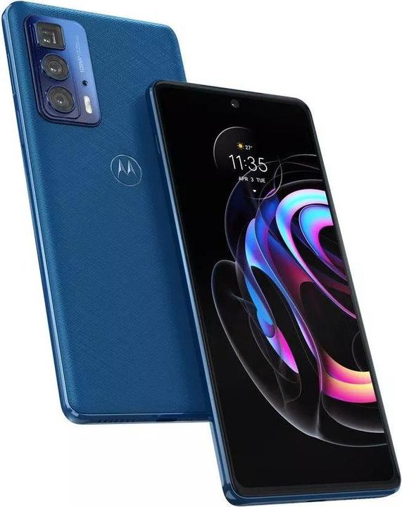 Actual product image Motorola Edge 20 Pro (256 GB, Blue Vegan Leather, 6.70", Dual SIM, 108 Mpx, 5G)