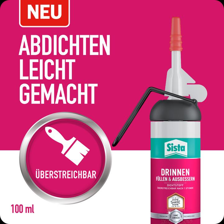 Produktbild Sista Drinnen Füllen & Ausbessern weiss (0.26 kg, Weiss, 100 ml)