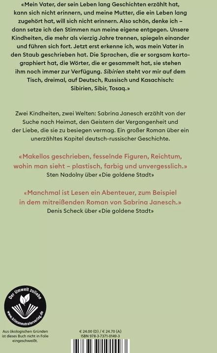 Produktbild Sibir (Deutsch, Sabrina Janesch, 2023)