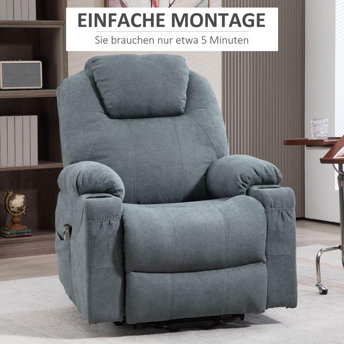 Actual product image Swisshandel24 Massage chair stand-up aid, electric, with 8 massage points, reclining function, heating function