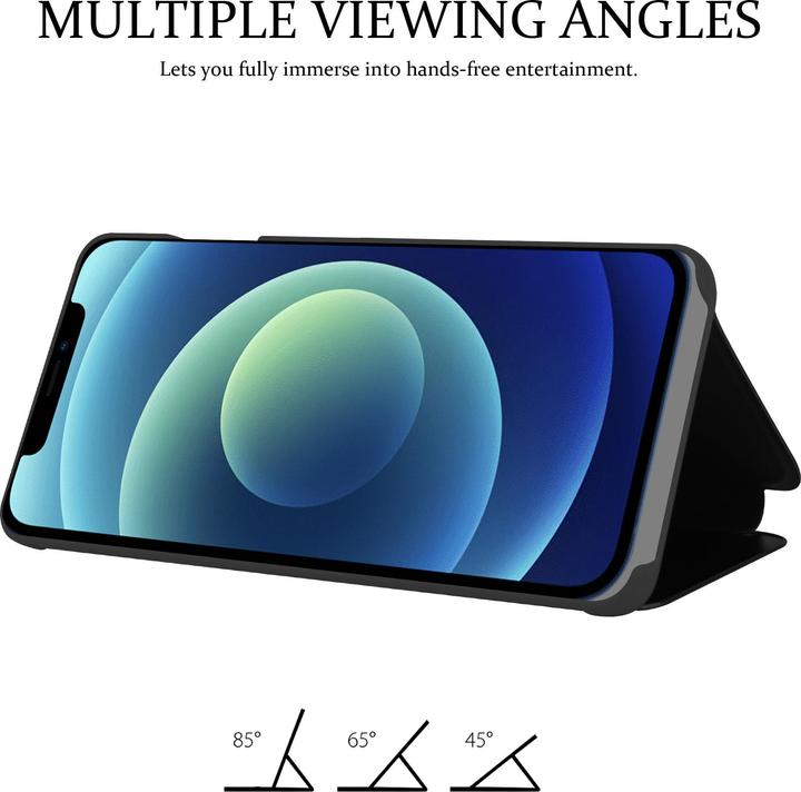 Actual product image Cadorabo Book Smart View Mirror Cover (Apple iPhone 12, Realme 12 Pro+)
