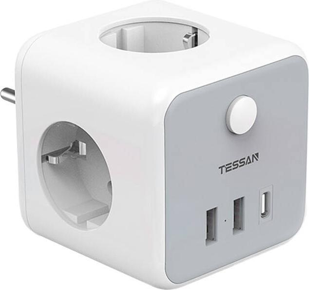 Tessan Wall socket TS-301-EN-C (USB, CEE 7/4, 6 x)