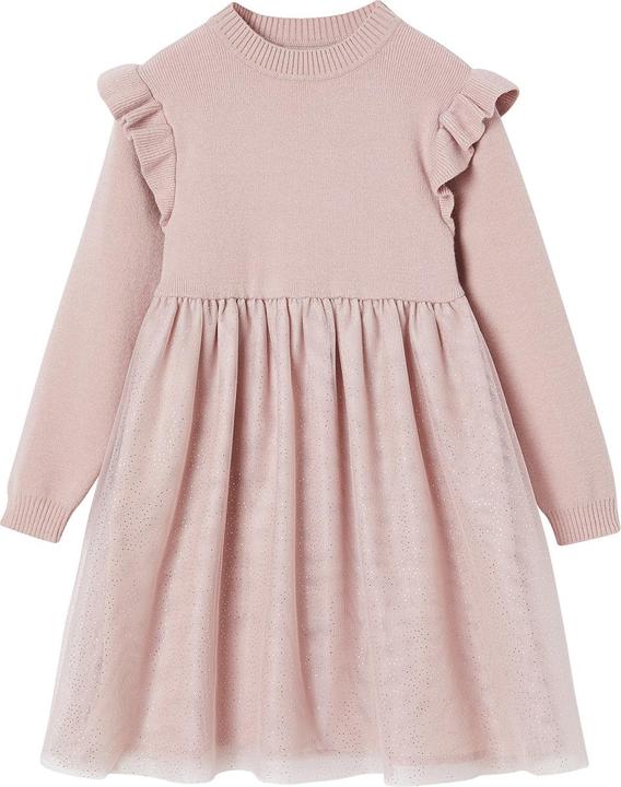 Vertbaudet Festliches Mädchen Strickkleid mit Tüll (158)