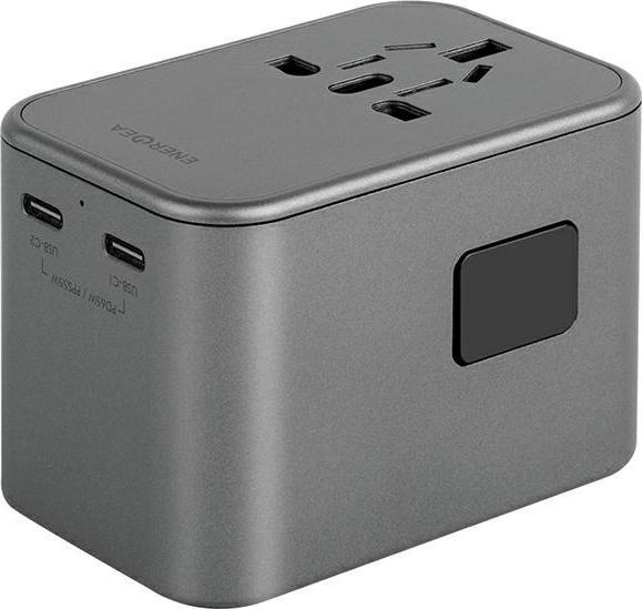 Image du produit Energea ład. siec. 1xUSB+2xUSB-C PD-PPS-QC 3.0 65W 1A2C adapter 4w1 US/UA/UE/UK szary/gunmetal Trave (65 W)