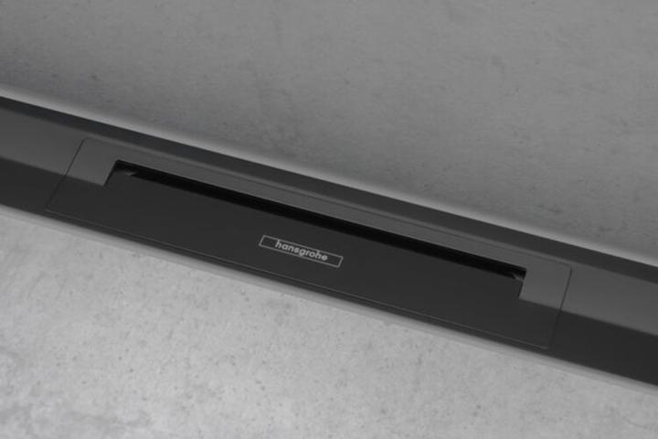 Actual product image hansgrohe HG shower channel RainDrain Flex can be shortened, wall mounting 900mm matt black (900 mm)