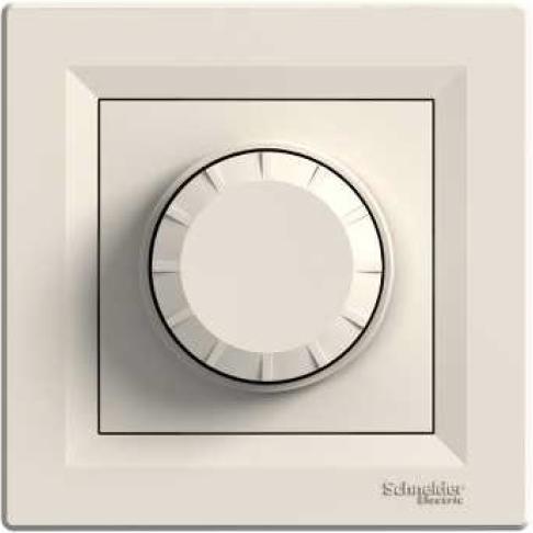 Image du produit Schneider Electric Variateur rotatif ASFORA avec fonction d'interrupteur d'escalier avec rétro-éclairage crème -