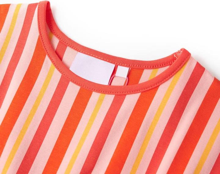 Produktbild VidaXL Kinderkleid mit Kordelzug Rosa und Rot 116,Material: 95 (116)