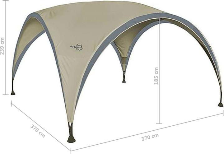 Image du produit Bo-Camp Abri de fête - Partytent Medium - 3,7x3,7x2,39 mètres (370 cm, 370 cm)