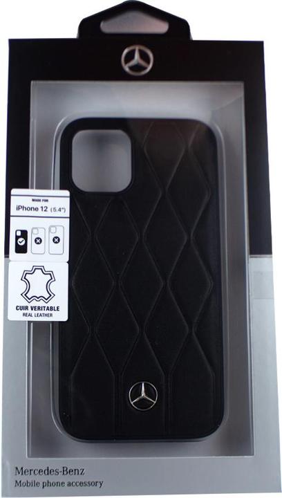 Produktbild Mercedes-Benz Wave Line - iPhone 12 mini 5.4 - Schwarz - Hard Cover - Original Schutzhülle (Apple iPhone 12 mini)