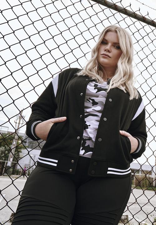 Actual product image Urban Classics Ladies Inset College Sweat Jacket (M)