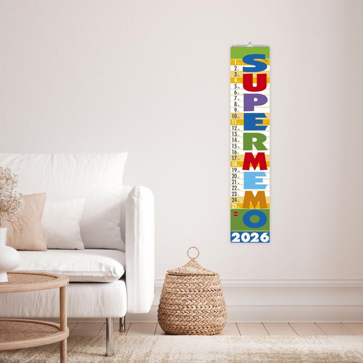 Actual product image Supermemo Kalender 2026 (17 x 85 cm, Hardcover, German)