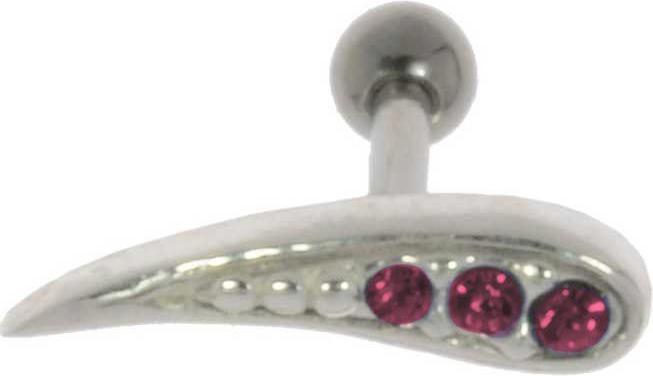 Produktbild Bijouteria Ohrpiercing (Kristall, Messing mit Silberbeschichtung, Chirurgenstahl 316L)