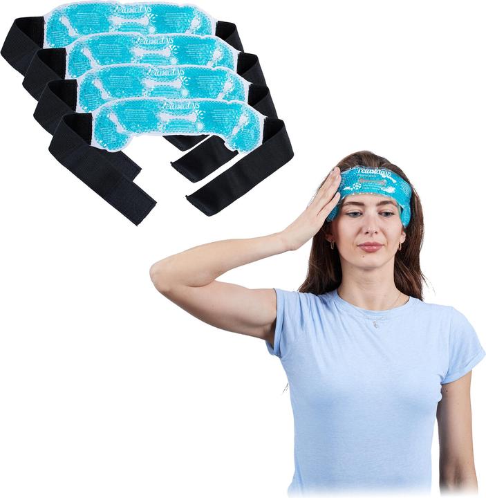 Immagine prodotto Relaxdays 4x cuscinetti di raffreddamento per la testa (4 x, 190 g)