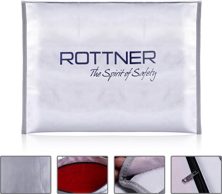 Actual product image Rottner feuerfeste Dokumententasche Fire Proof Bag DIN A3 (A3, 1 x)