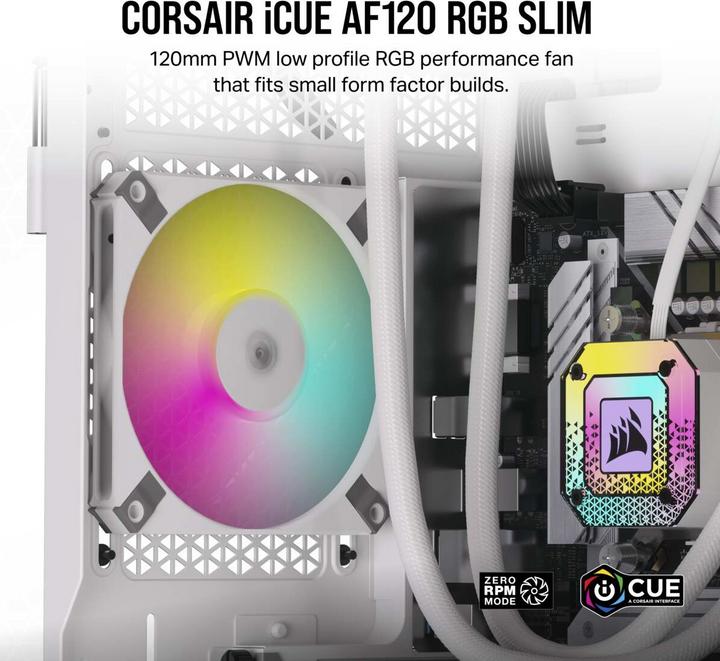 Immagine prodotto Corsair iCUE AF120 RGB Slim wh 120mm CO-9050164-WW (120 mm, 1 x)