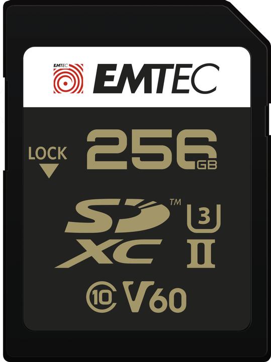 Emtec SD 256GB UHS-II U3 V60 Ultra Pro (256 Go, SDXC, U3, UHS-II)
