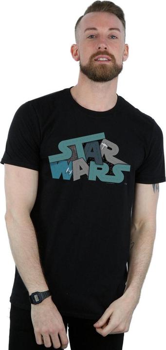 Actual product image Star Wars Mens Death Star Jumble Logo T-Shirt (S)