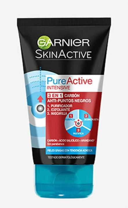 Actual product image Garnier PURE ACTIVE 3 en 1 carbón intensive gel puntos negros 150 ml (Gel, 150 ml)