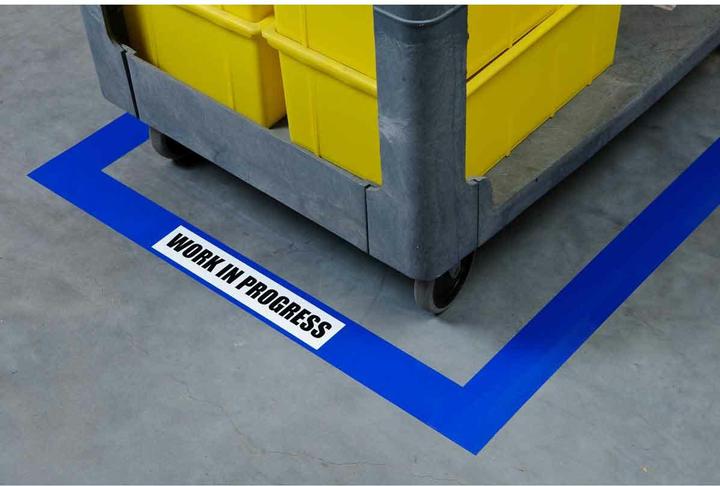 Actual product image Brady B-514, ToughStripe, floor marking tapes, polyester, blue, 76.2mm x 30m (76.20 mm)