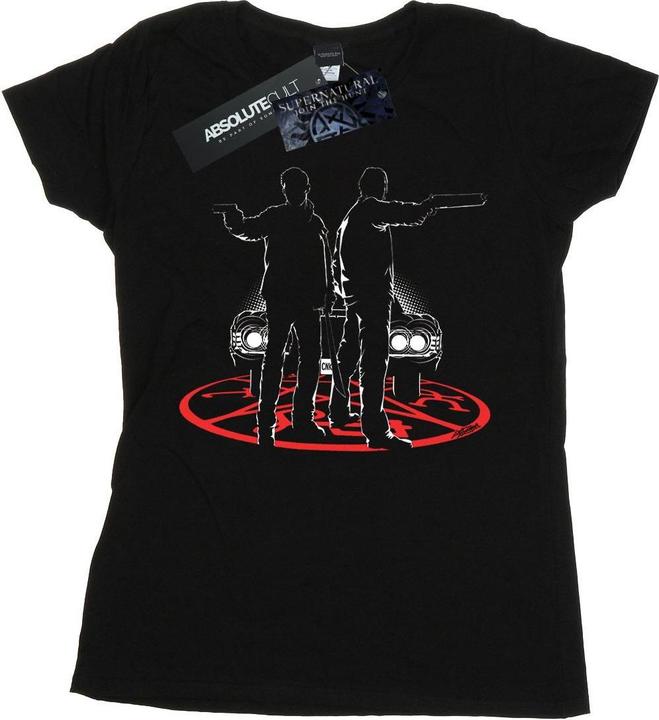 Actual product image Supernatural Womens/Ladies Sam And Dean Silhouette Cotton Boyfriend T-Shirt (XL)