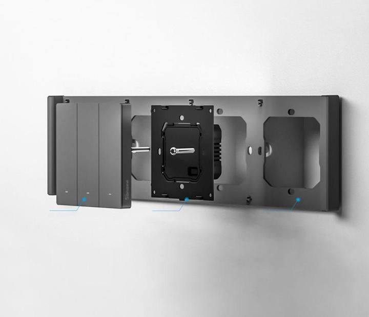 Actual product image Sonoff Quadruple Mounting Frame for Installing M5-80 Wall Switches