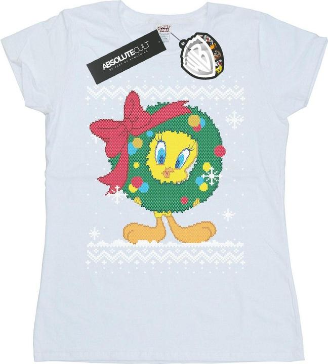 Produktbild Looney Tunes Tweety Pie Christmas Fair Isle TShirt (M)